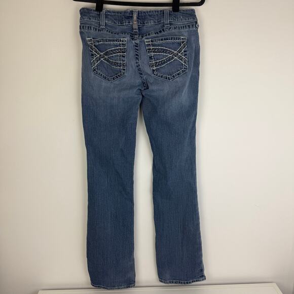 Ariat Womens Mid Rise Boot Five-Pocket Styling USA Medium Wash Denim Jeans 29L - Picture 2 of 9